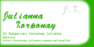 julianna korponay business card